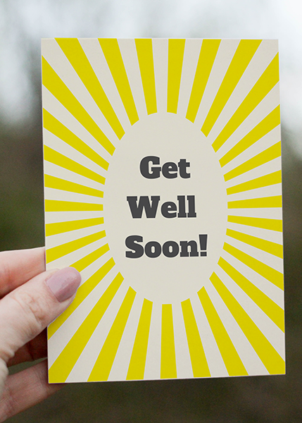 get well soon yellow starburst