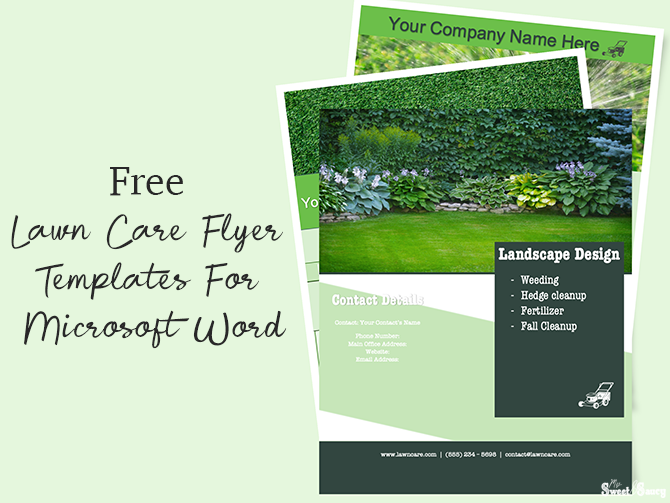 Free Lawn Care Flyer Templates For Microsoft Word cover