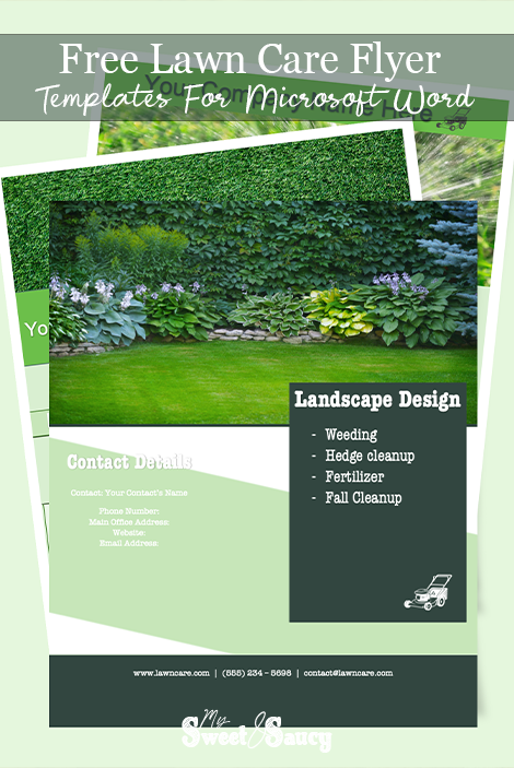 Free Lawn Care Flyer Templates For Microsoft Word pinterest