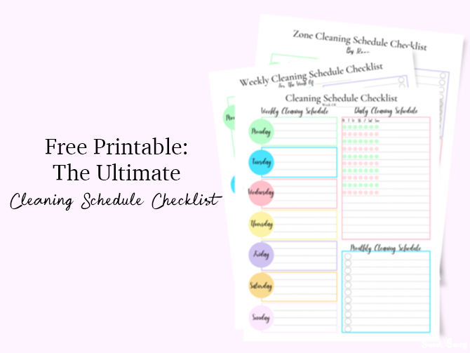 Free Printable The Ultimate Cleaning Schedule Checklist 
