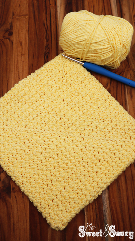 crochet pot holder with harn and hook