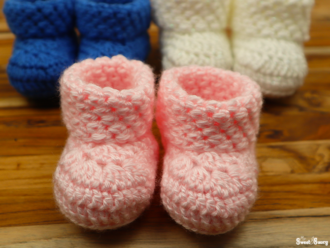 how to crochet baby booties