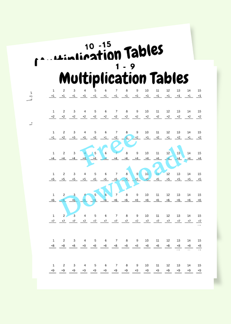 normal multiplication tables