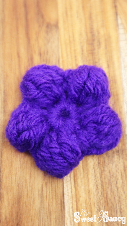 puffy crochet flower