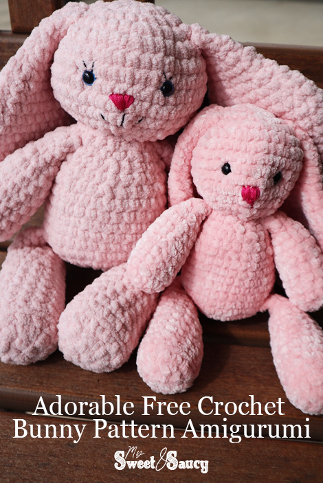 Adorable Free Crochet Bunny Pattern Amigurumi Pinterest Template