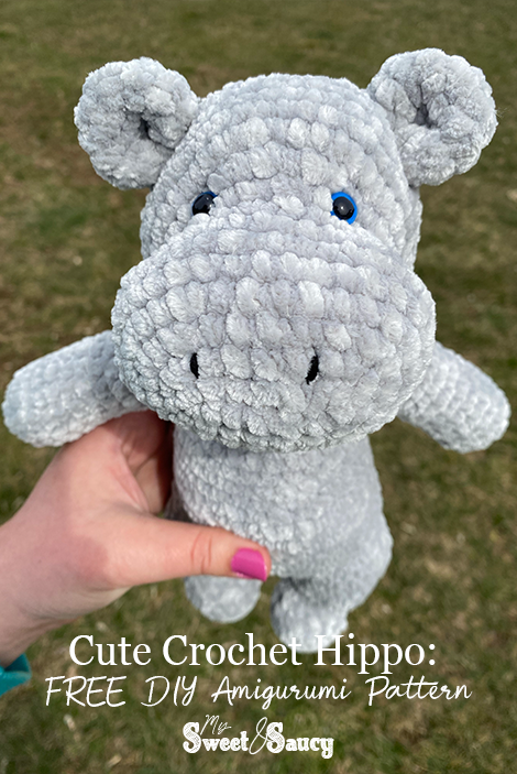 crochet hippo Pinterest Template