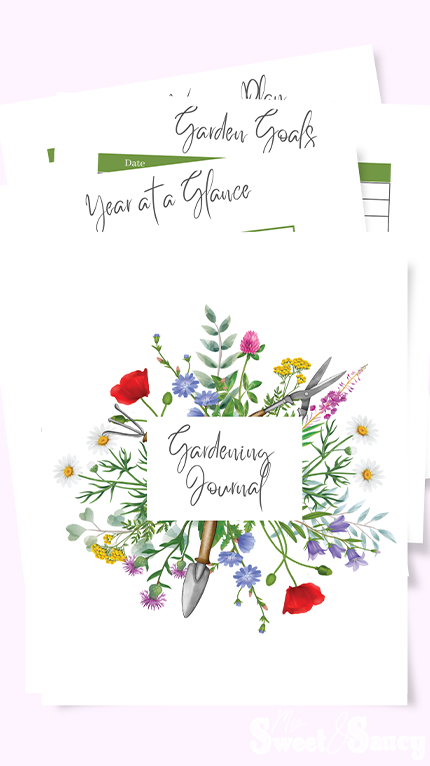 gardening journal cover page