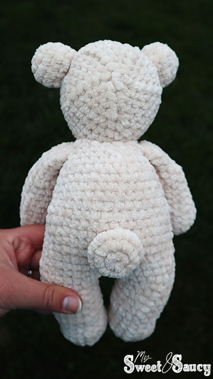 butt of the crochet teddy