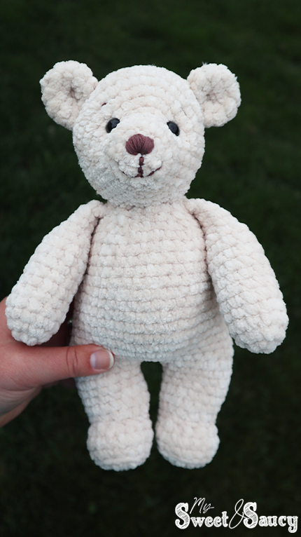 crochet bear brown nose