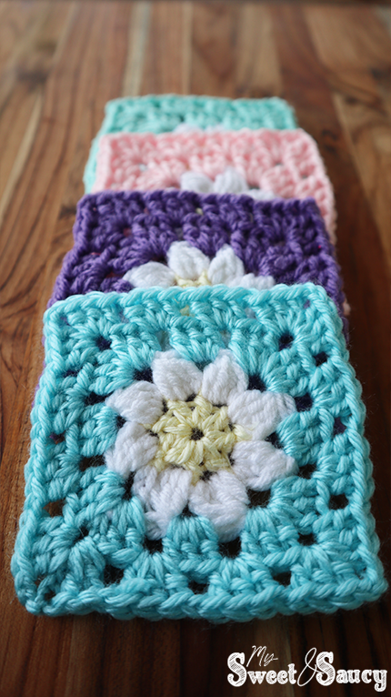 layered daisy granny squares