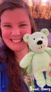 me and the green teddy
