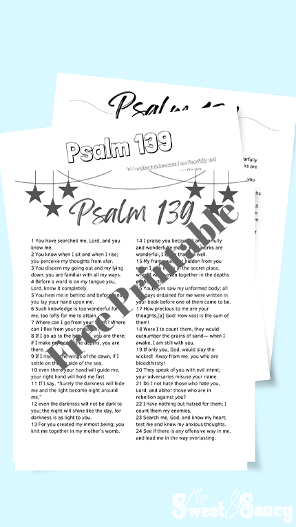 psalm 139 wall hanging with stars