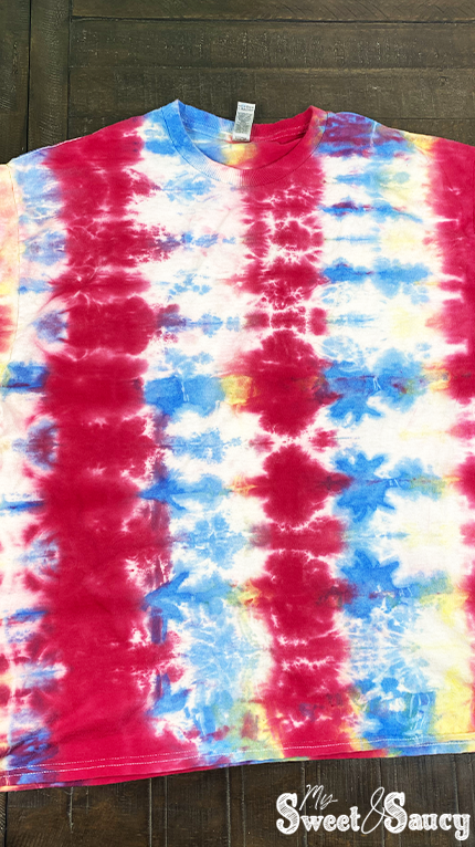 vertical stripped tie dye