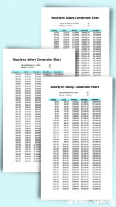 Free Hourly To Salary Conversion Chart Printable My Sweet And Saucy Free Hourly To Salary Conversion Chart Printable My Sweet And Saucy