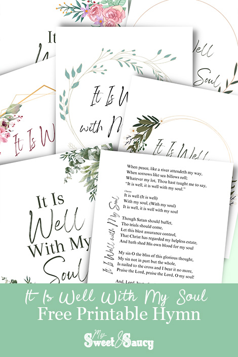 it is well with my soul printable pin