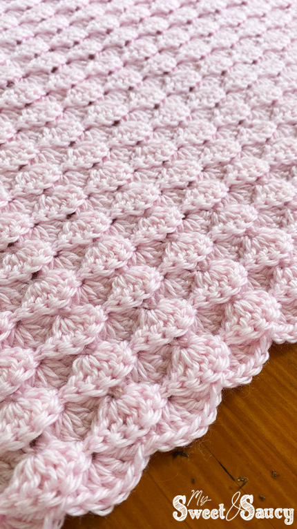 simple crochet shell baby blanket