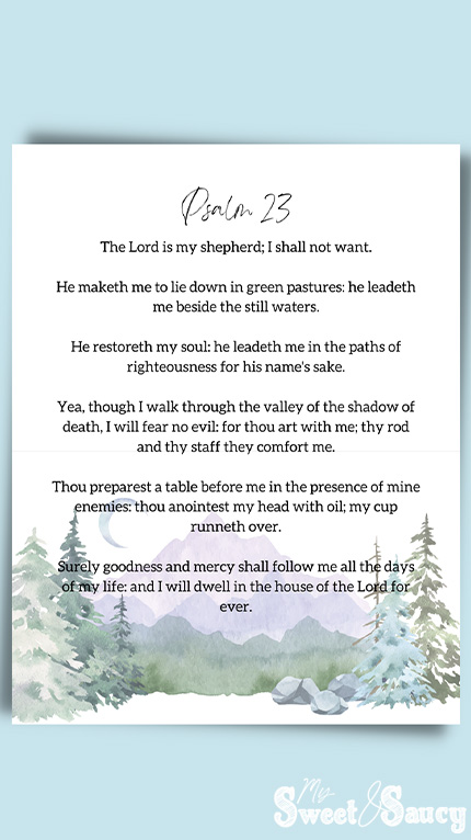 single psalm 23 printable