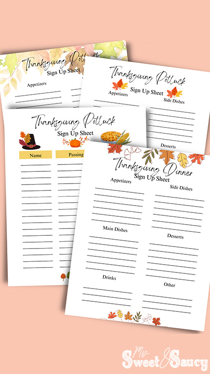 thanksgiving dinner signup options