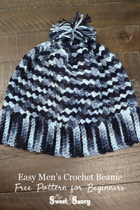Men's crochet beanie free pattern Pinterest