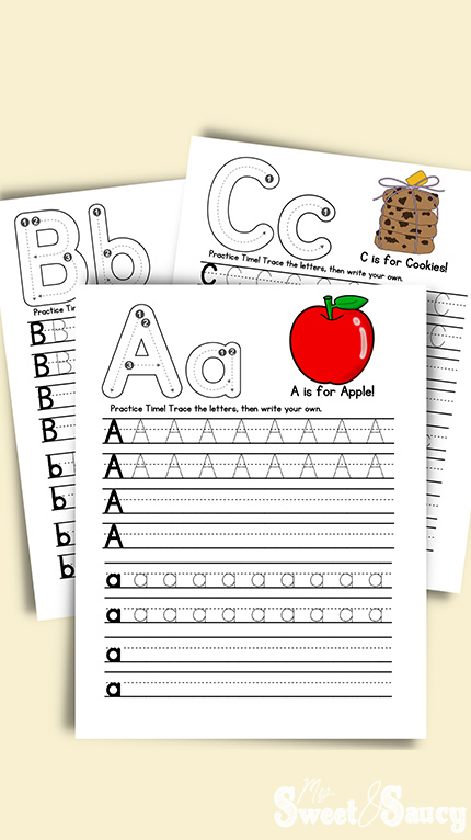 Free Tracing Paper Printable Worksheets For Handwriting - My Sweet and ...