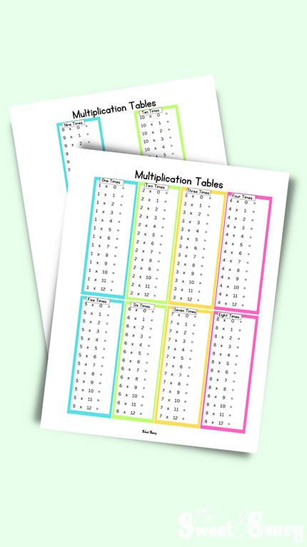 colored math worksheets