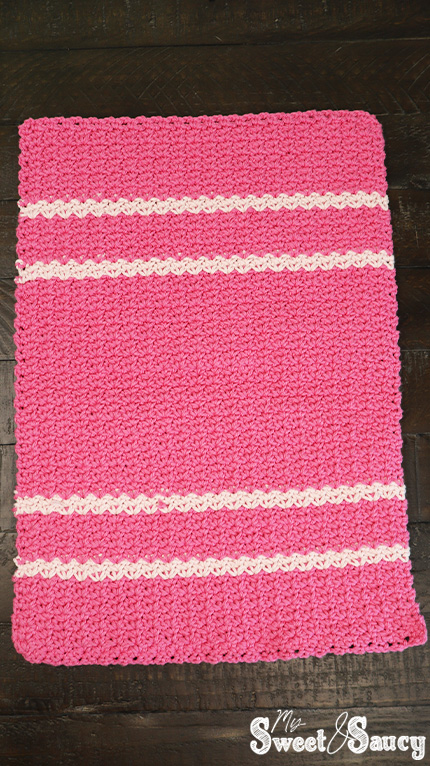 crochet chevron kitchen towel