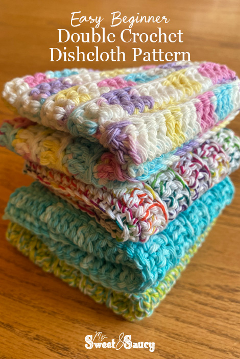 double crochet dishcloth pattern Pinterest
