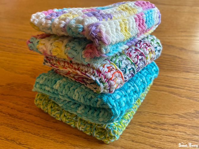 double crochet dishcloth