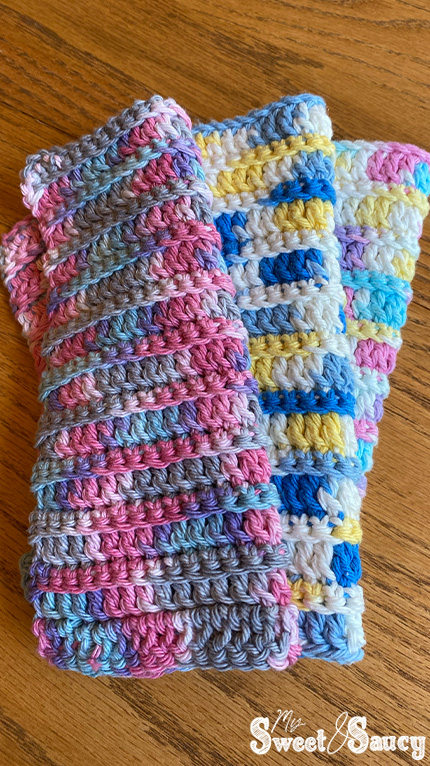 folded double crochet dishcloth