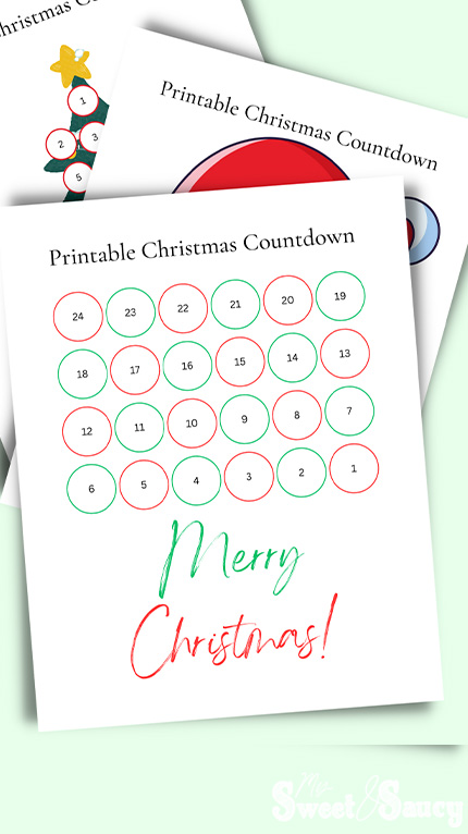 merry Christmas countdown calendar