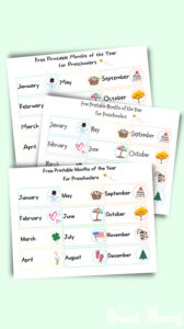 Free Printable Months of the Year for Preschool - My Sweet and Saucy