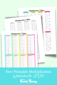 Free Printable Multiplication Worksheets (PDF) - My Sweet and Saucy