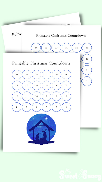 printable christmas countdown calendar