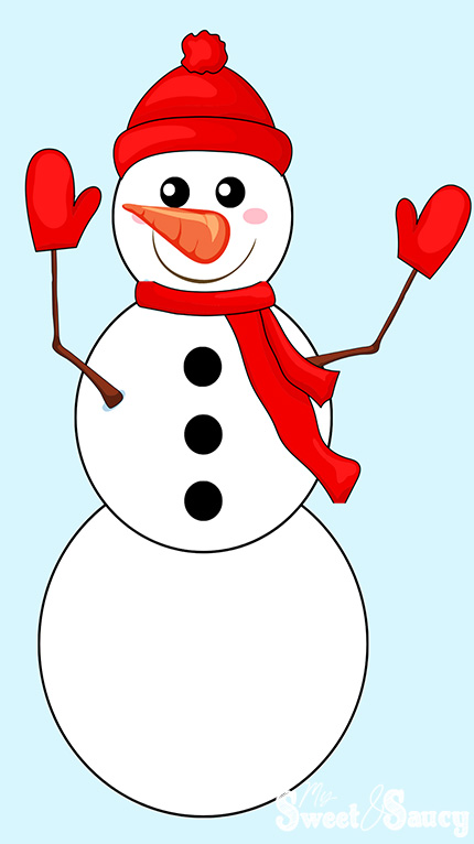 red hat snowman