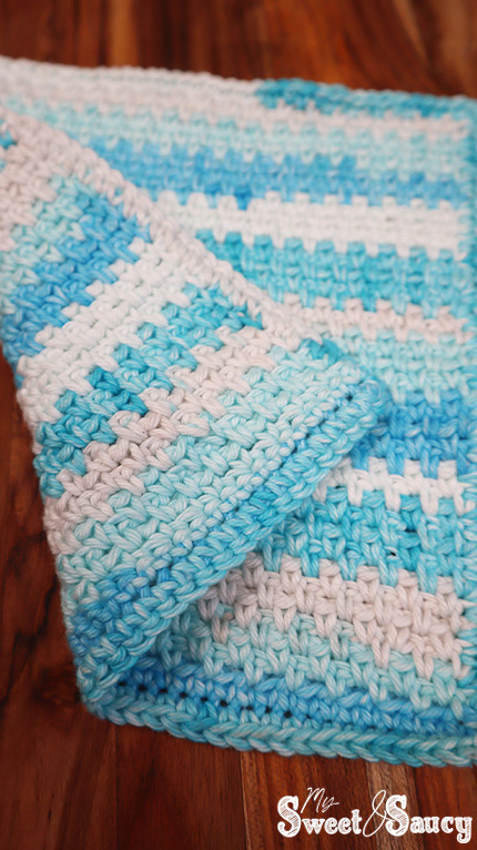 crochet moss stitch washcloth
