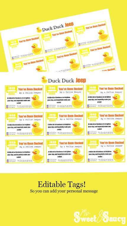 editable duck duck tags
