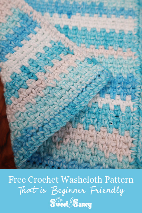free crochet washcloth pattern Pinterest
