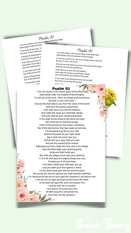 psalm 91 flower corners