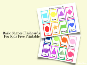 basic shapes flashcards for kids