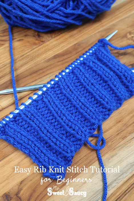 easy rib knit stitch tutorial for beginners