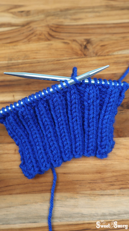 knit stitch in rib knitting