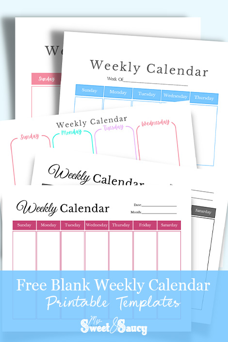 printable weekly calendar
