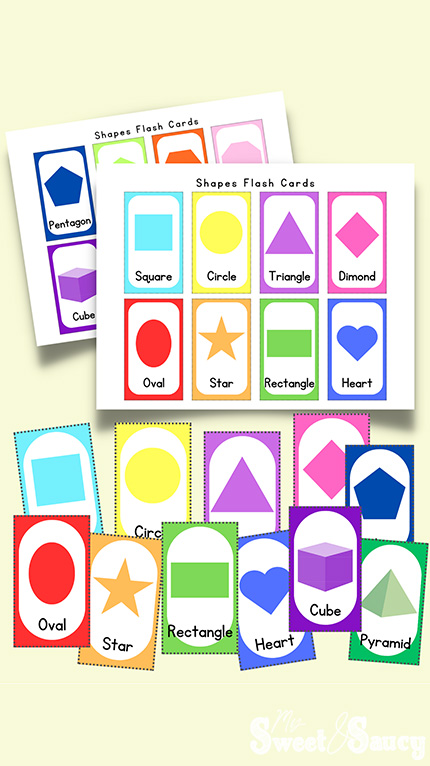 shape flashcard for kids