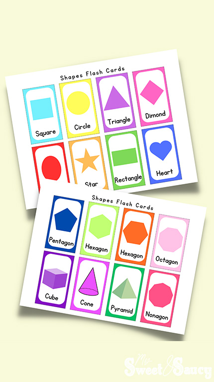 shape flashcards for kids