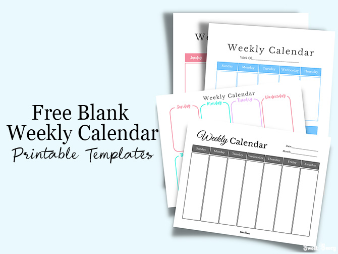 weekly printable calendar