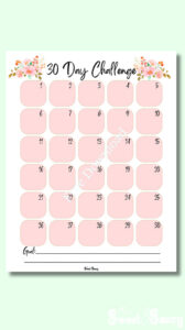 Free 30-Day Printable Habit Tracker Chart - My Sweet and Saucy