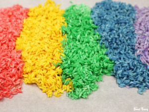 Dyed Rice for Sensory Play