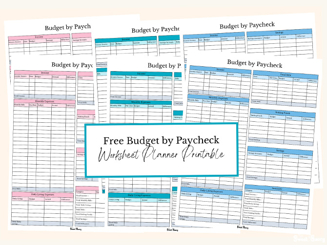 free budget by paycheck planner