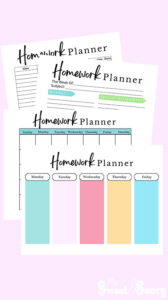 Free Printable Homework Planner Tracker Template - My Sweet and Saucy
