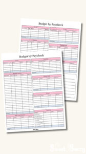 Free Budget By Paycheck Worksheet Planner Printable - My Sweet and Saucy